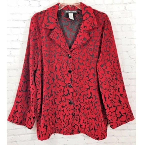 Sag Harbor Jackets & Blazers - Sag Harbor Women’s Size 14 Red with Black Jacket